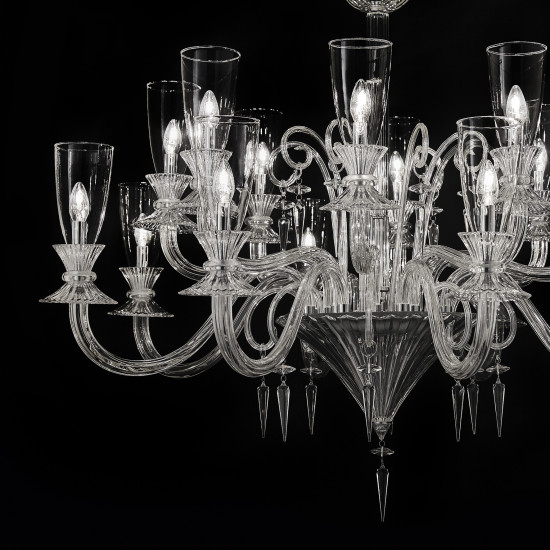 BEETHOVEN Kristallkrona SP16 Transparent Glas 130cm BEETHOVEN Kristallkrona SP16 Transparent Glas 130cm