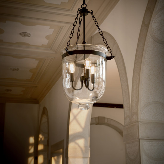 ENTRY Taklampa SP3 Svart Glas 36cm