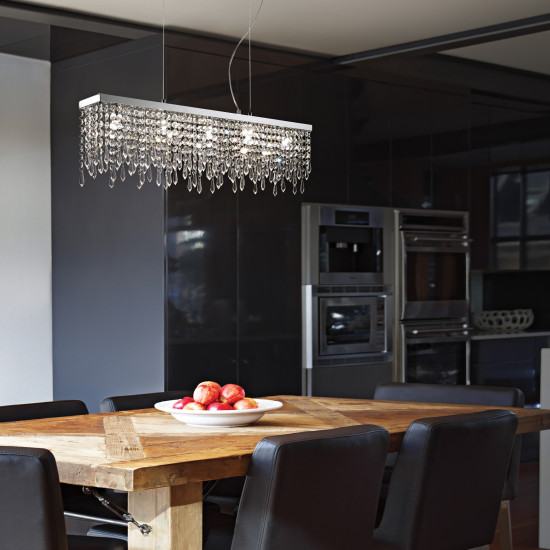 GIADA CLEAR Taklampa SB5 Krom/Kristall 85cm GIADA CLEAR Taklampa SB5 Krom/Kristall 85cm