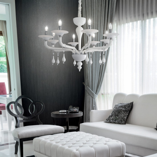 MIRAMARE Kristallkrona SP6 Vit 93cm MIRAMARE Kristallkrona SP6 Vit 93cm