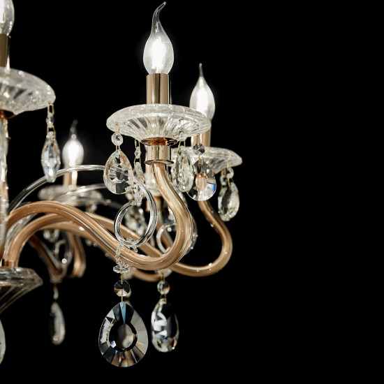 NEGRESCO Kristallkrona SP8 Guld/Krom  73.5cm NEGRESCO Kristallkrona SP8 Guld/Krom  73.5cm