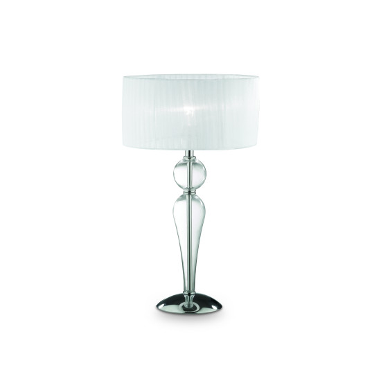 DUCHESSA Bordslampa TL1 Krom/Transparent 64cm