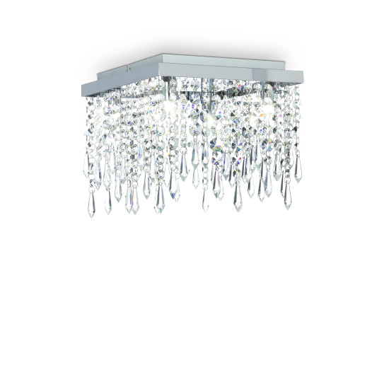 GIADA CLEAR Taklampa PL4 Krom/Kristall 26cm GIADA CLEAR Taklampa PL4 Krom/Kristall 26cm
