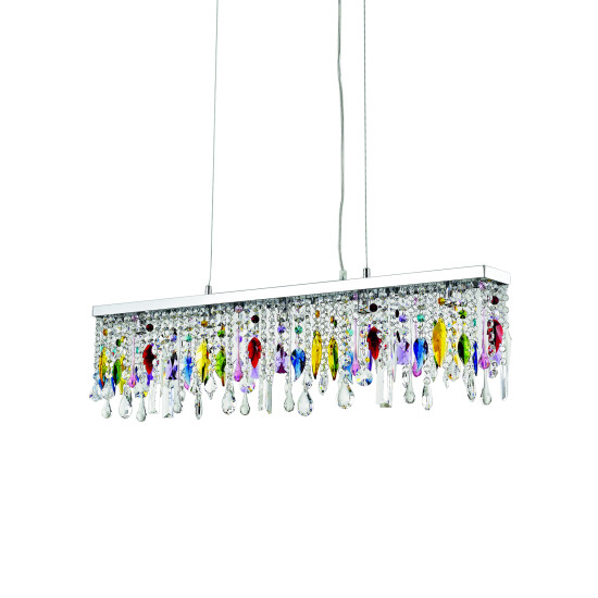 GIADA COLOR Taklampa SB5 Krom/Kristall 85cm GIADA COLOR Taklampa SB5 Krom/Kristall 85cm