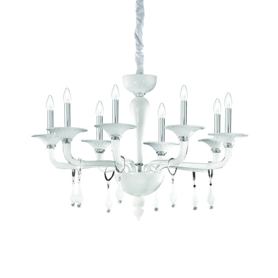 MIRAMARE Kristallkrona SP8 Vit 95cm MIRAMARE Kristallkrona SP8 Vit 95cm