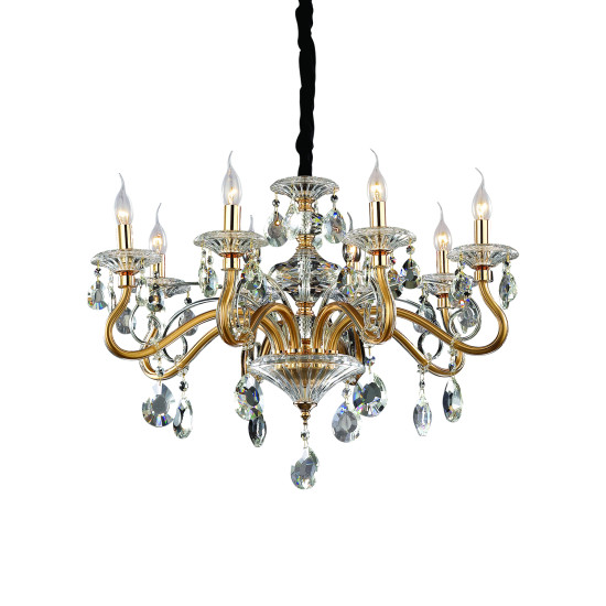 NEGRESCO Kristallkrona SP8 Guld/Krom  73.5cm NEGRESCO Kristallkrona SP8 Guld/Krom  73.5cm