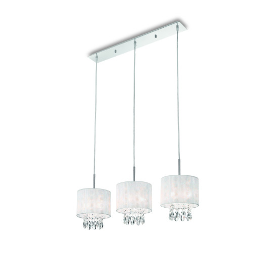 OPERA Taklampa SB3 Vit Krom/ Vit 80cm