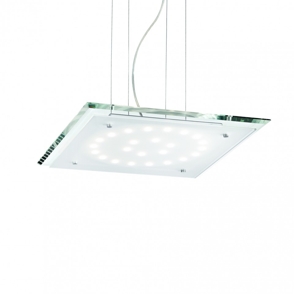 PACIFIC Taklampa LED SP24 Krom/Glas 45cm