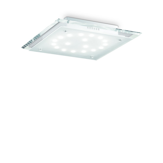 PACIFIC Plafond  LEDPL18 Krom/Glas 38cm PACIFIC Plafond  LEDPL18 Krom/Glas 38cm