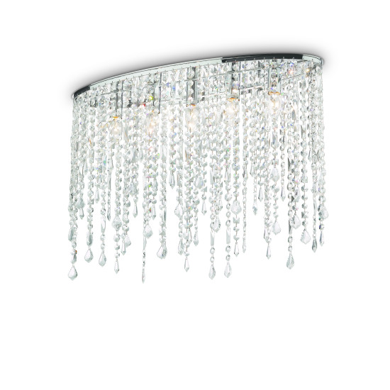 RAIN CLEAR flush fitting Light PL5 Chrome/Crystal 69cm RAIN CLEAR flush fitting Light PL5 Chrome/Crystal 69cm