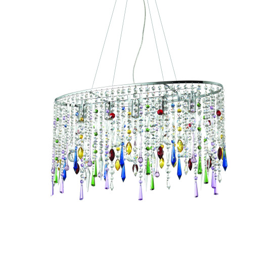 RAIN COLOR Taklampa SP5 Krom/Kristall 66.5cm RAIN COLOR Taklampa SP5 Krom/Kristall 66.5cm
