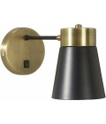 Luna Vägglampa Svart/Mässing 13cm PR Home Luna Vägglampa Svart/Mässing 13cm