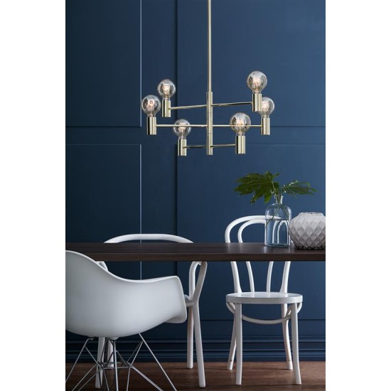CAPITAL Ceiling Light Chrome 6-light 62cm CAPITAL Ceiling Light Chrome 6-light 62cm