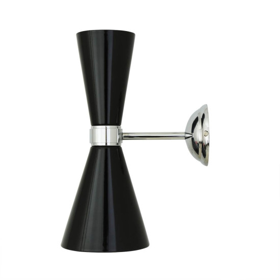 Cairo Vägglampa Svart/Silver 14cm Cairo Vägglampa Svart/Silver 14cm