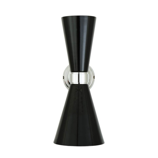 Cairo Vägglampa Svart/Silver 14cm Cairo Vägglampa Svart/Silver 14cm