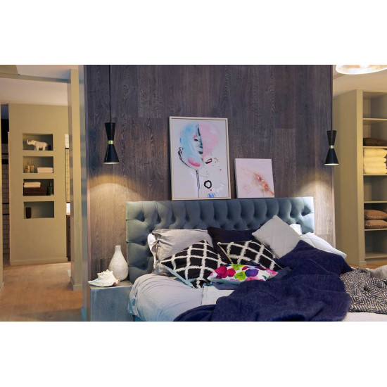 Cairo Taklampa Svart/Mässing 14cm