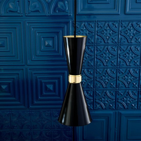 Cairo Taklampa Svart/Mässing 14cm