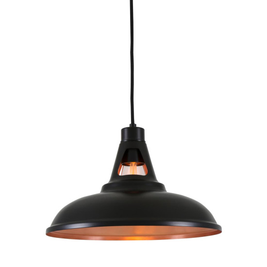 Alma Ceiling Lamp Black/Copper 30.5cm