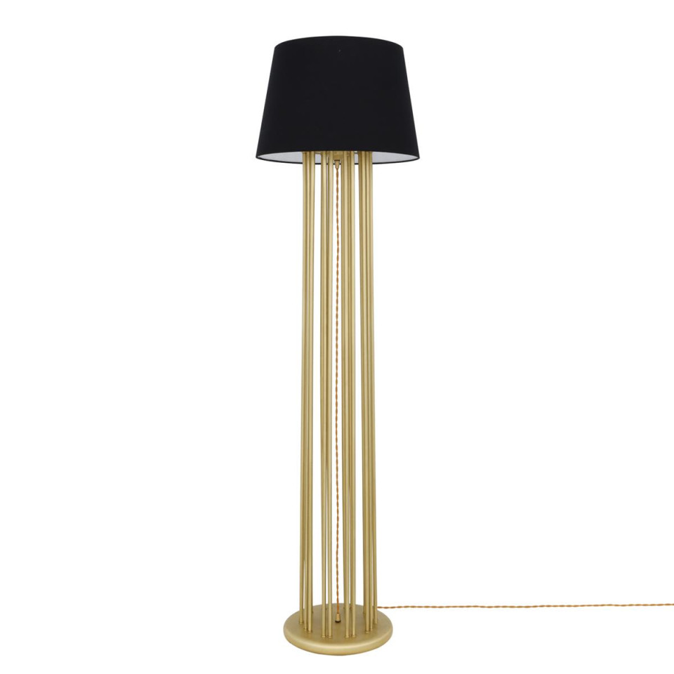 Banjul golvlampa mässing/tyg 150cm