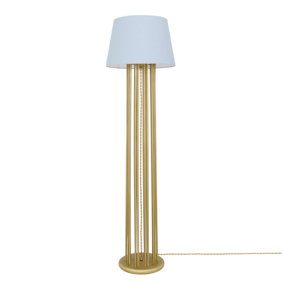 Banjul golvlampa mässing/tyg 150cm