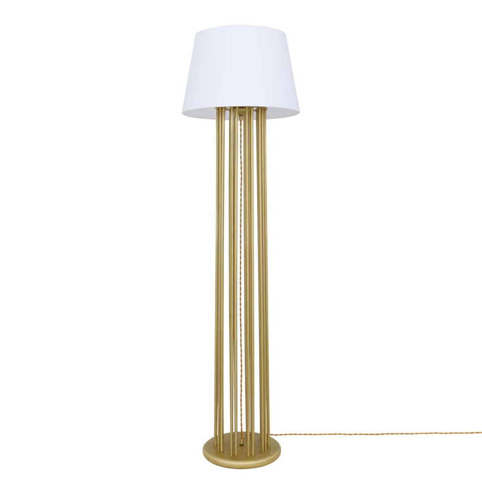 Banjul golvlampa mässing/tyg 150cm