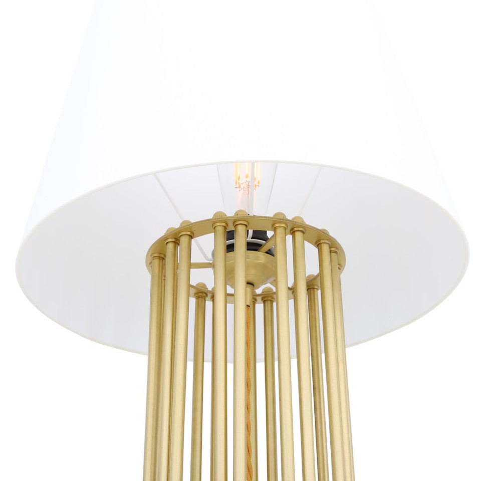 Banjul golvlampa mässing/tyg 150cm