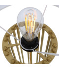 Banjul golvlampa mässing/tyg 150cm
