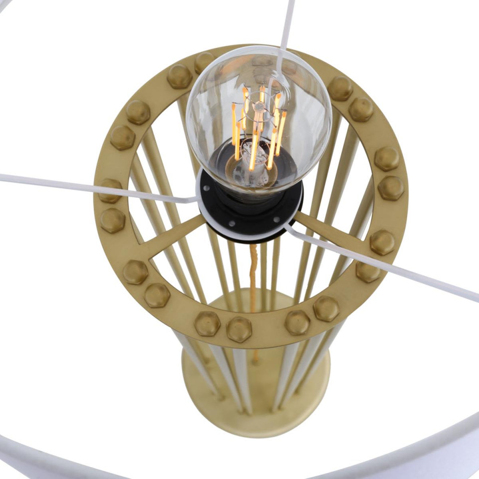 Banjul golvlampa mässing/tyg 150cm