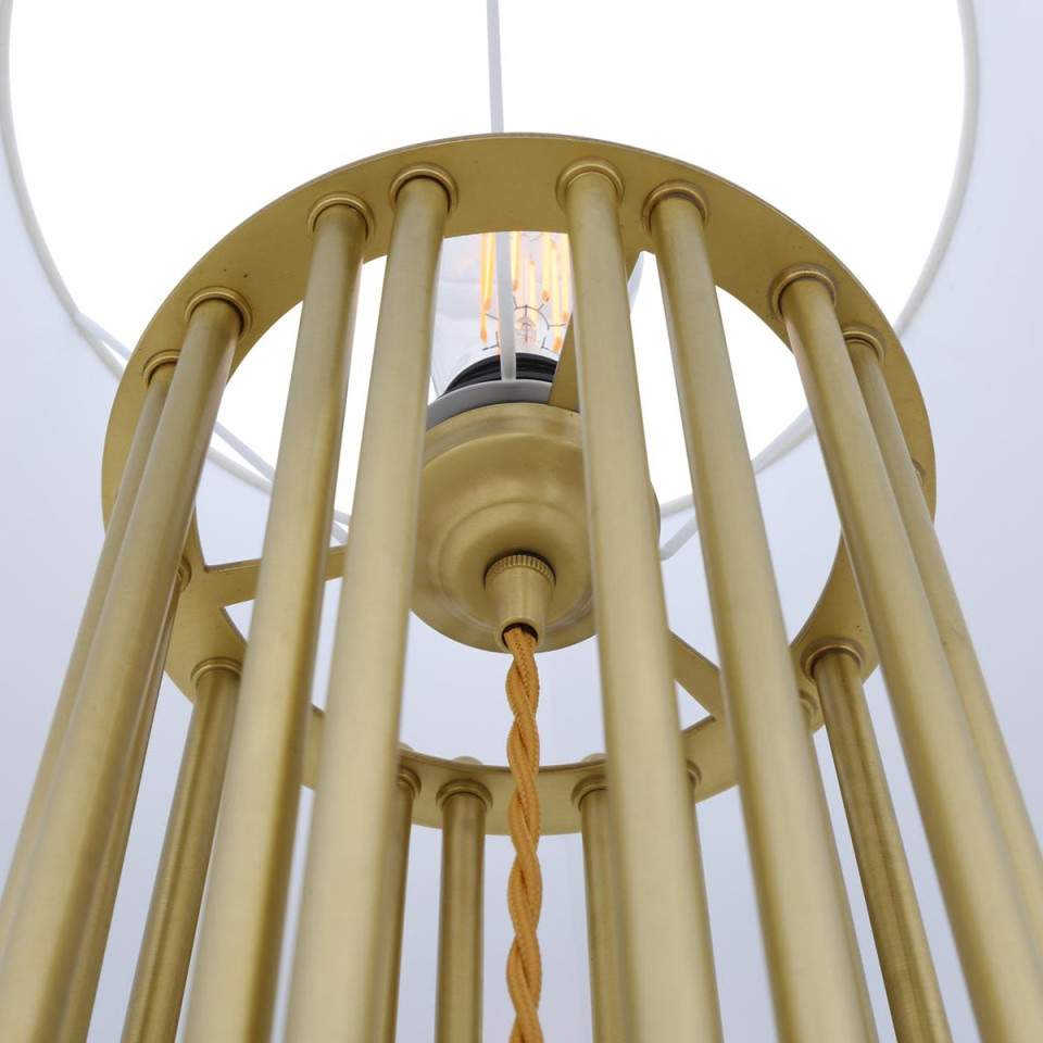 Banjul golvlampa mässing/tyg 150cm