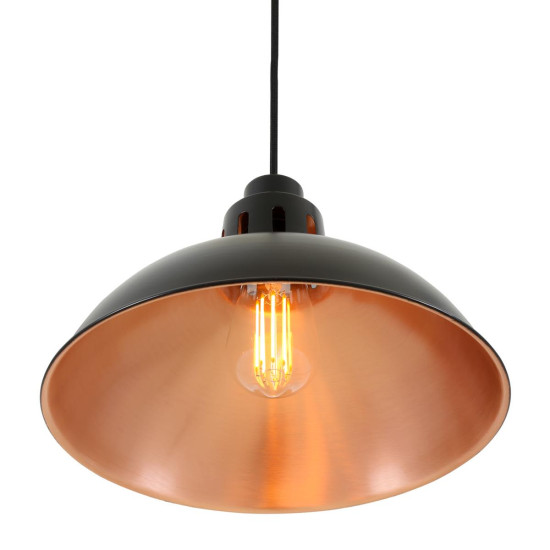 Bessemer Ceiling Lamp Black/Copper 30cm
