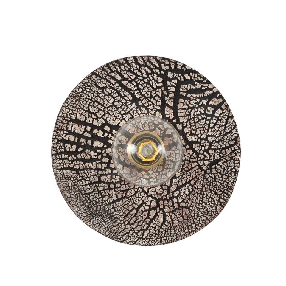Bog Oak Wall Lamp Ceramic Black Clay 28cm