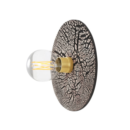 Bog Oak vägglampa keramik svart lera 28cm