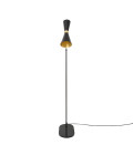 Cairo golvlampa svart guld/vitguld 147cm