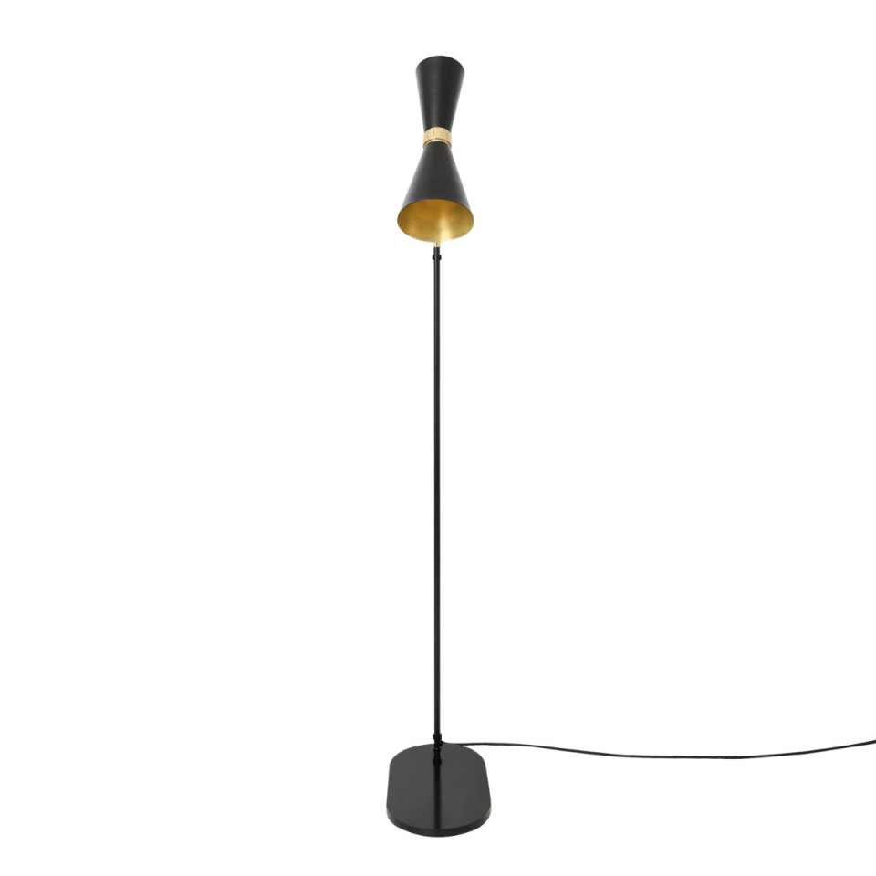Cairo golvlampa svart guld/vitguld 147cm