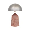 Cassia bordslampa keramik röd järn 50cm