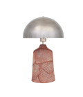Cassia bordslampa keramik röd järn 50cm