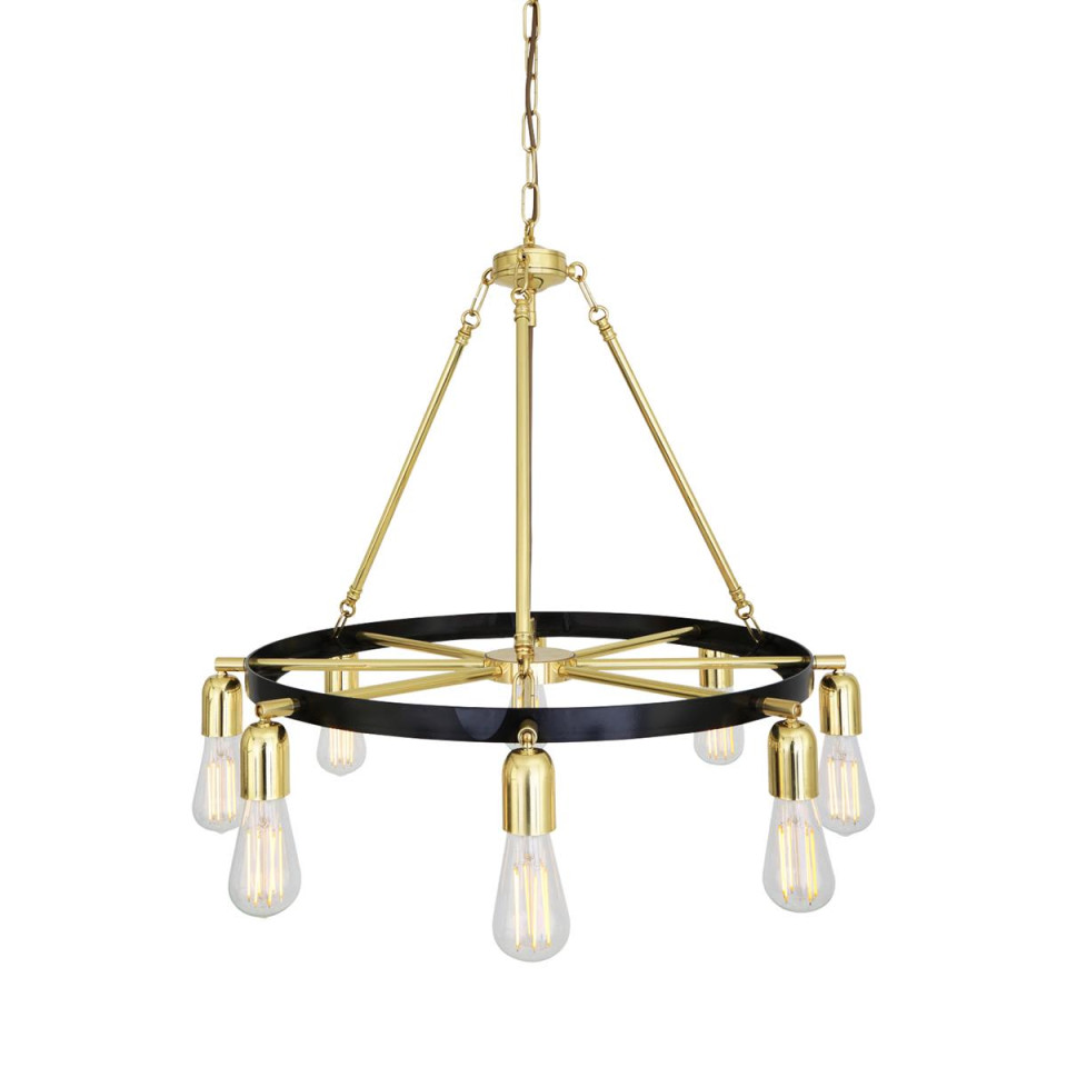 Duleek Chandelier Brass 71-82cm Mullan Lighting Duleek Chandelier Brass 71-82cm