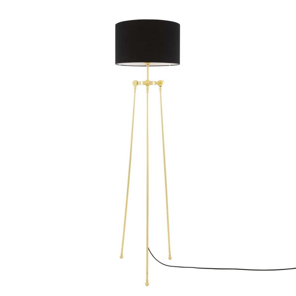 Erill Floor Lamp Brass/Fabric 162.5cm