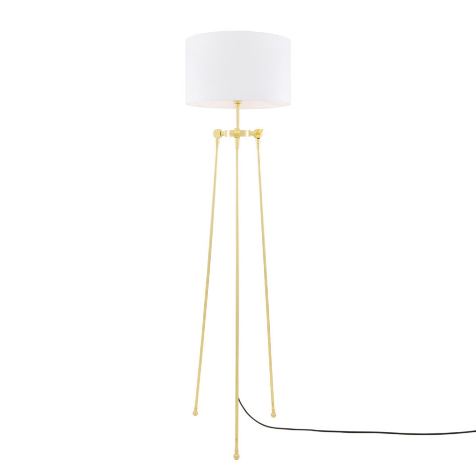 Erill Floor Lamp Brass/Fabric 162.5cm