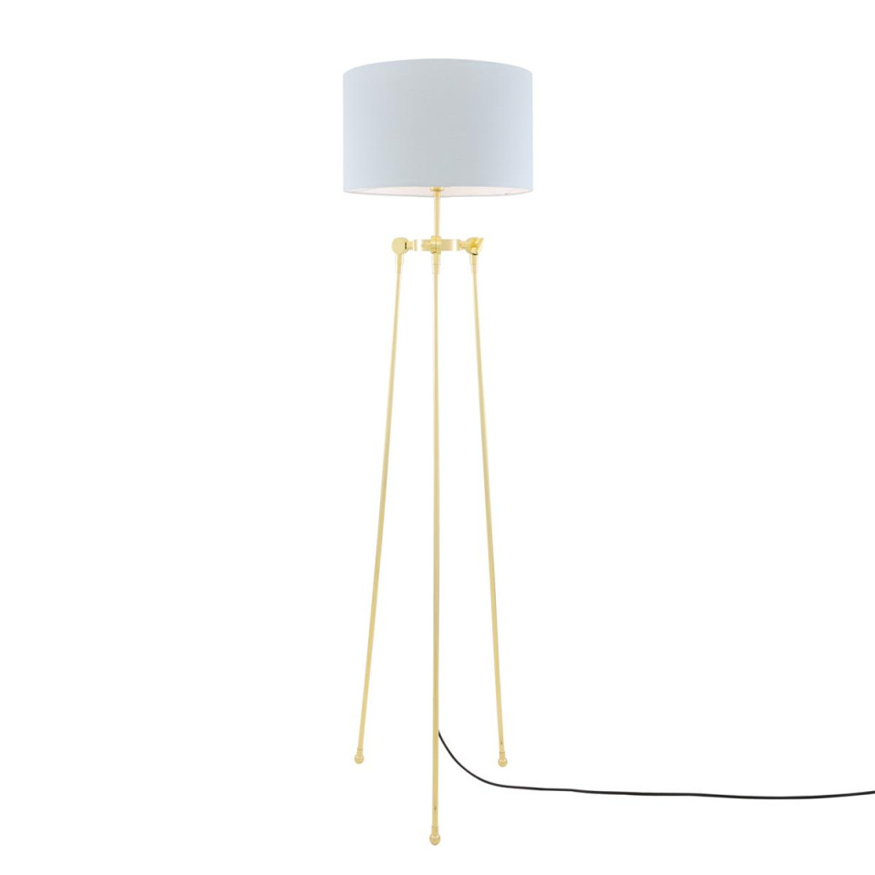 Erill Floor Lamp Brass/Fabric 162.5cm