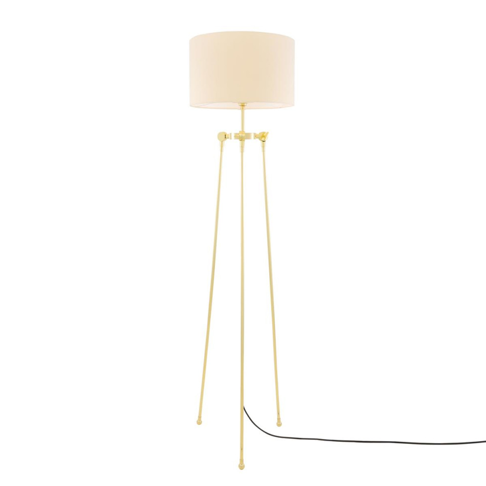 Erill Floor Lamp Brass/Fabric 162.5cm