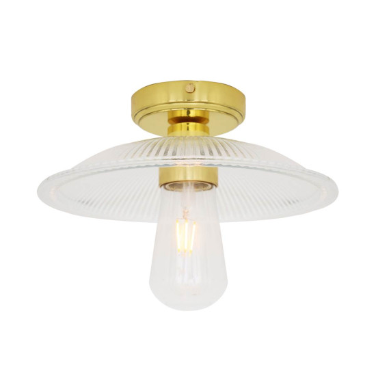 Gal Bathroom Flush Fitting Light Prismatic 30cm IP65 Gal Bathroom Flush Fitting Light Prismatic 30cm IP65