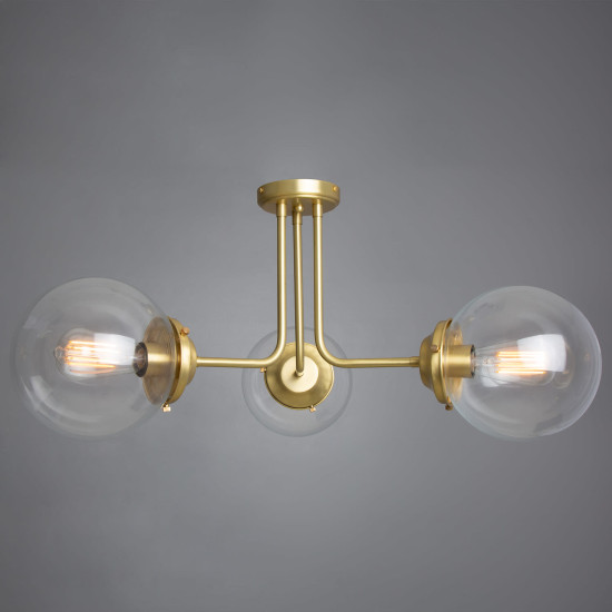 Hayes Flush Fitting Chandelier Clear/Opal 54cm
