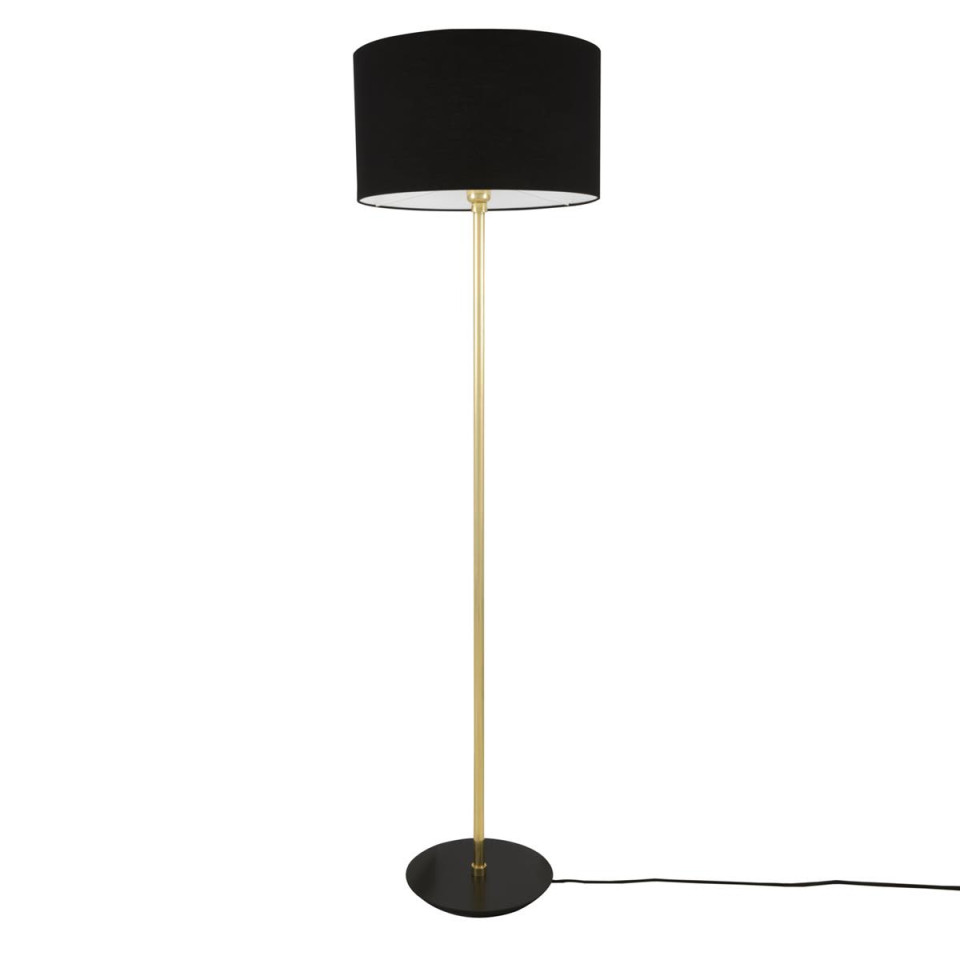 Inch golvlampa mässing/tyg 148cm