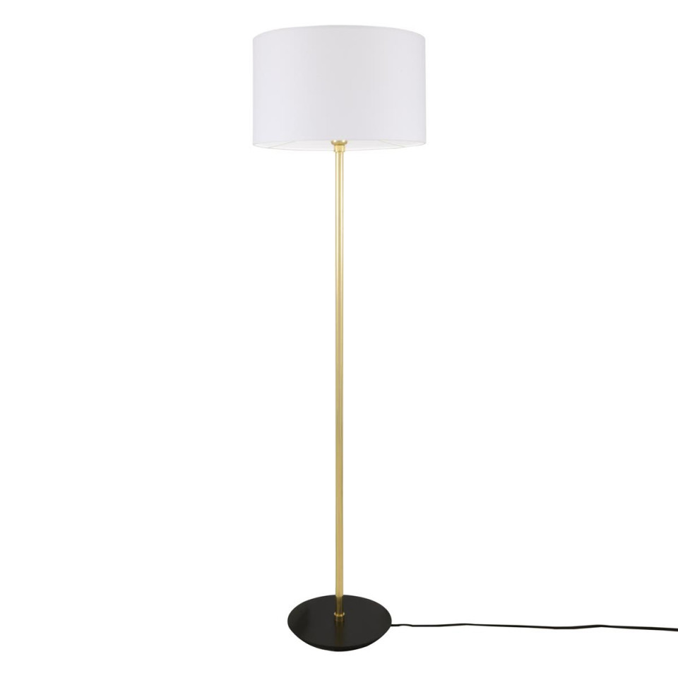 Inch golvlampa mässing/tyg 148cm