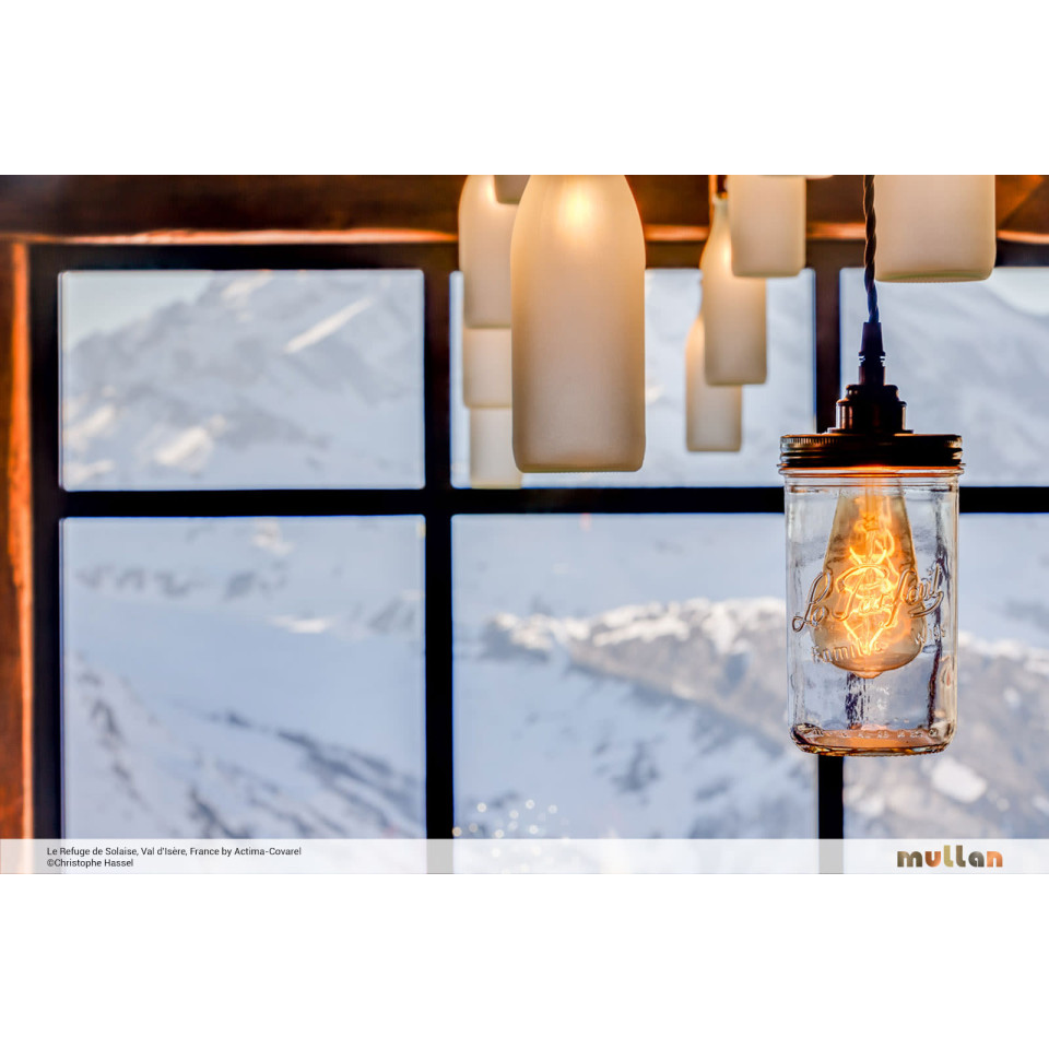 Jam Jar taklampa klar 10cm