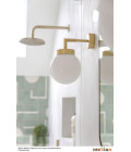 Jordan Bathroom Wall Lamp Clear/Opal 27cm IP65