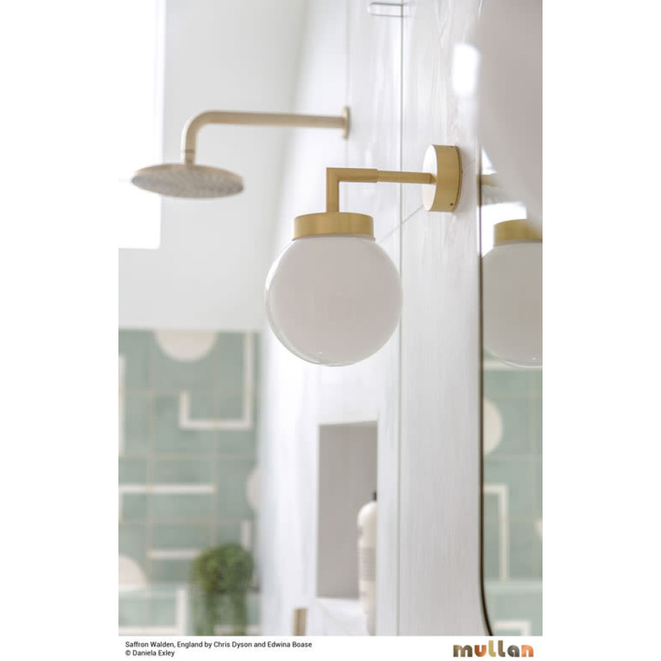 Jordan Bathroom Wall Lamp Clear/Opal 27cm IP65