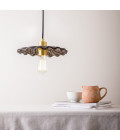 Kapok Ceiling Lamp Ceramic Black Clay 27cm