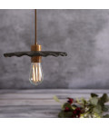 Kapok Ceiling Lamp Ceramic Black Clay 27cm